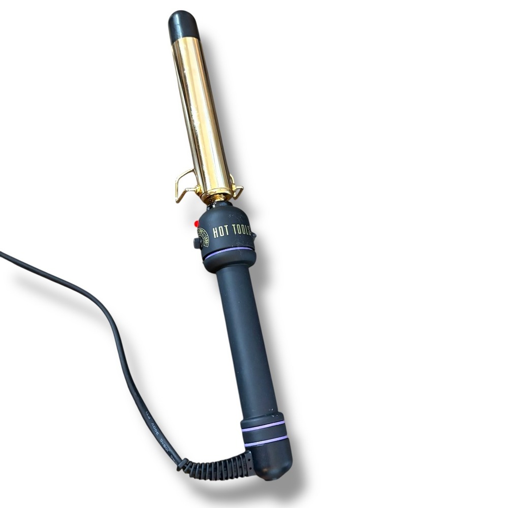 Hot Tools Professional Gold 1 Inch Curling Iron Wand HTG1860 430F Black Gold - Picture 3 of 6